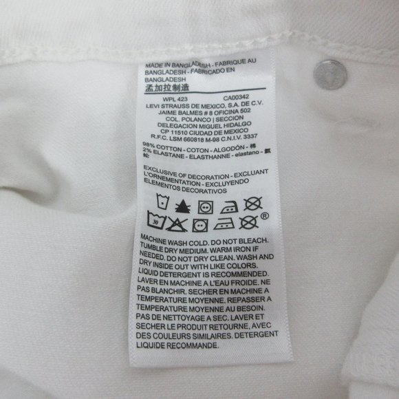 Levi's Women's Blue Jean Style Mini Skirt Size 14--W32 Color White NWOT - Picture 7 of 8
